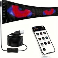 Luz Led Flexible para Ventana de Coche con Pantalla DIY, Animación Personalizada RGB Programable, Lámpara de Ojo de Ángel y Demonio para Publicidad de Logo en Camión