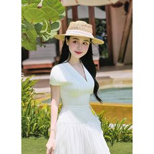 Trắng <span class=keywords><strong>Wendy</strong></span> dài A-line ăn mặc cho phụ nữ | Chic maxi thời trang ăn mặc | Trang phục hoàn hảo cho văn phòng, bên - Product Image 5