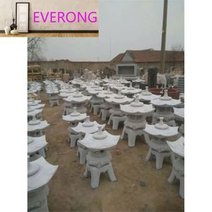 Luce decorativa della lanterna del giardino giapponese del granito naturale all'aperto intagliato a mano per il paesaggio del cortile - Product Image 3