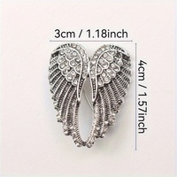 Broche simple en forme d'aile, accessoire de costume, mode féminine, haute couture, broche en strass, accessoire de corsage