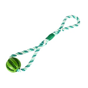 Jouets à mâcher personnalisés pour chiens stockés en gros Designer personnalisé fabrique à la main pas cher tressé coton corde mangeoire balle pour animaux de compagnie - Product Image 5