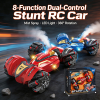 Voiture RC de drift à double commande haute vitesse 8 fonctions EPT 1:12 avec télécommande montre, 360° °   Rotation, pulvérisation de brume et lumières LED