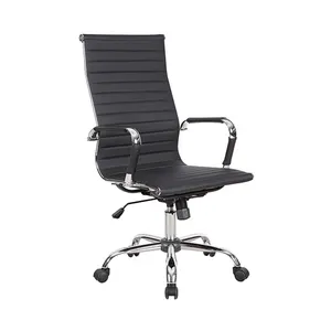 Furgle — chaise de bureau en cuir noir, haute qualité, fabricant professionnel