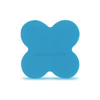 Prix de gros Pierre précieuse synthétique bleu turquoise en vrac Trèfle à quatre feuilles Pierre précieuse