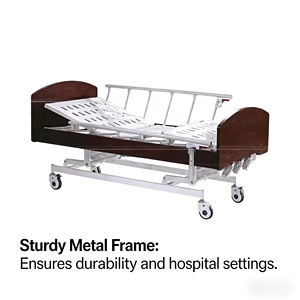 LC-S314 ручная трехфункциональная кровать для кормления, изголовье из массива дерева, многофункциональная для больничного домашнего медицинского оборудования, металлическое изо - Product Image 6