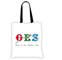 Sac fourre-tout en toile imprimé lettres grecques de la Sororité Order of the Eastern Star, avec perles, réutilisable, pour le shopping, sac à bandoulière, sac à main quotidien pour l'extérieur