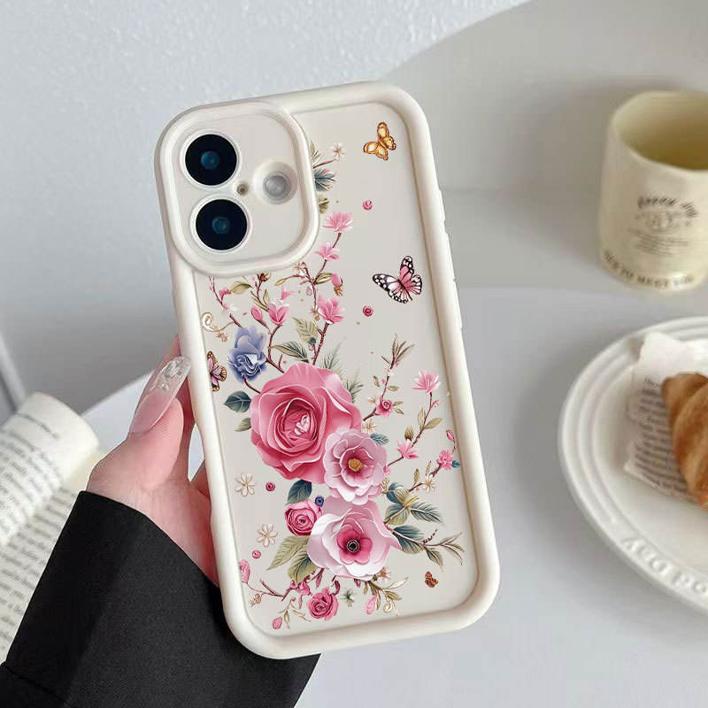 Corundum-white-pink flowers