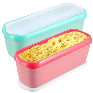 Bán buôn tái sử dụng hình chữ nhật đôi cách điện trong suốt PP nhựa Ice Cream container nắp hộp kem bồn tắm cho bánh mì - Product Image 1