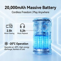 Projecteur laser Android LightGo DLP 4K avec batterie intégrée, utilisation portable en extérieur, haut-parleurs stéréo Hi-Fi rechargeables