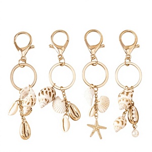 Llavero de Concha Natural Hecho a Mano, Recuerdo de Playa, Decoración Costera, Regalo Promocional para Distribuidores - Product Image 1