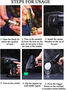 Barra portátil Tender <span class=keywords><strong>Flavour</strong></span> <span class=keywords><strong>Blaster</strong></span> Smoke Bubble Gun Atomizador Cartucho Pistola De Humo Para Barman Bebidas Juguete Atomizador Cocina - Product Image 5