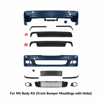 Kit carrosserie style MT M5 pour pare-chocs avant et arrière, amélioration pour BMW Série 5 E39 1996-2003, avec calandre et feux de brouillard