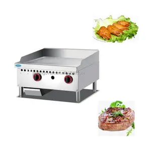 Grill de Restaurant pour hamburger barbecue, équipement de friteuse, plateau de table plat en acier inoxydable, plaque chauffante à gaz commerciale en fonte