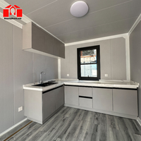Maison conteneur personnalisée de 40 pieds avec hauteur intérieure de 2,4 m, extensible, préfabriquée, pour bureau, hôtel, location, toit plat, pliable