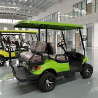 Voiturette de golf modèle de base 2+2 places, buggy 4 places économique avec feux LED, puissance élevée et système intelligent de gestion de la batterie