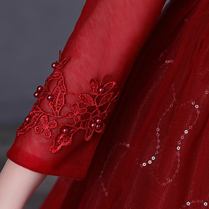 Robe de princesse personnalisée en gros à manches longues en gaze moelleuse pour filles, idéale pour les spectacles et les fêtes - Product Image 6