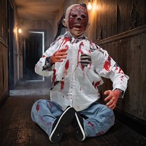 Modèle d'horreur animatronique fantôme zombie en acier pour extérieur, idéal pour les salles d'évasion, centres commerciaux et aéroports - Product Image 3