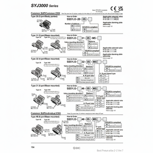 Pièces pneumatiques SS5YJ3-46-04-C4 de collecteur pneumatique SMC - Product Image 1