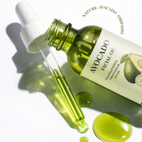 Ensemble de soins pour la peau à l'avocat 5 pièces, vitamine C, acide hyaluronique, kit de soin hydratant pour le visage, crème hydratante, sérum, tonique, nettoyant, OEM