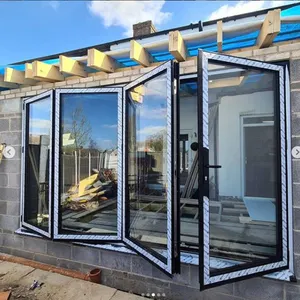 Lifahome design della finestra a battente in alluminio e vetro temperato isolante per case