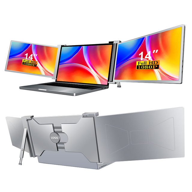 Monitor Portable Screen Portable Monitor for Laptop Dual Screen Triple Laptop Extender Triple Monitor 14 Inch
