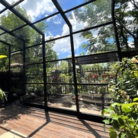 Serre de jardin en aluminium à isolation thermique, véranda en verre, double vitrage trempé, design moderne, garantie 5 ans