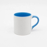 Usine En Gros 7 Oz Tasses À L'intérieur Sublimation Porcelaine Tasses Tasses En Céramique Blanc À L'extérieur et Noir Minimaliste Verre Tasses À Café