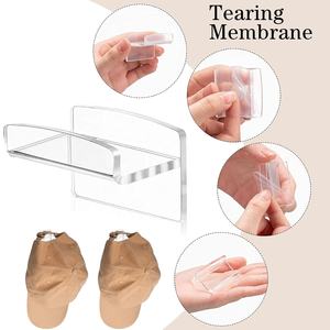 丙烯酸帽子挂钩，用于墙壁简约支架组织器，无钻孔，用于门壁橱办公室卧室浴室展示 - Product Image 4