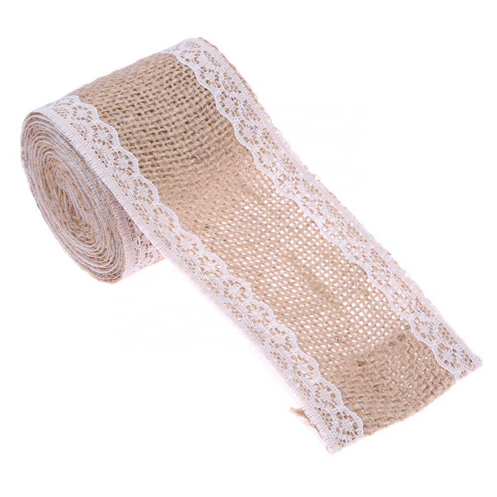 Кружевная лента из натурального джута, 6 см/5 см/4 см/3 см