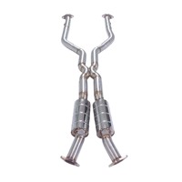 Tubo de Escape GFC Compatible con Lexus IS500 RCF GSF 5.0L V8 SUS304, Tubo Medio de Rendimiento de Igual Longitud, con Resonador Doble