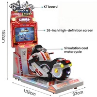 Simulateur de moto Road Rider, jeu d'arcade de course à pièces pour enfants, divertissement
