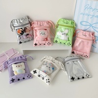 Big INS Original Drawstring Crossbody Cute Cartoon Shoulder Bag 14.7x20.5cm Cotton Doll Dustproof Storage Eco-Friendly Bag