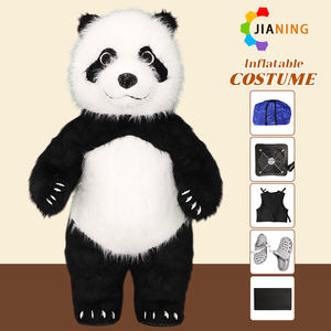 Costume da Mascotte Gigante a Pelo Lungo 2.2M 2.6M 3M Stile Cartone Animato Carino Panda Orso Bianco Costume Gonfiabile Animale per Eventi Natalizi - Product Image 5