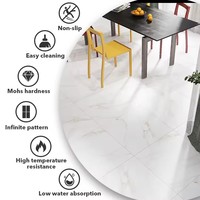 YDSTONE Carrelage Céramique Carré Effet Marbre Artificiel 600*600, Carreau de Sol en Porcelaine Couleur Blanche pour Maison