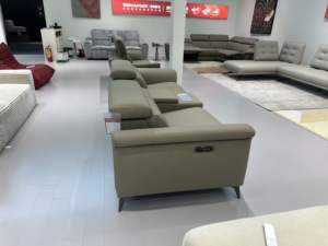 Herstellermoderner Echtleder 2-Sitzer Kino-Sessel mit Elektrischer Verstellung, Stauraum und Getränkehalter für Heimkino - Product Image 4