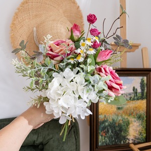CallaFloral Flores Artificiales, Ramo de Rosas, Tela Plástica Tejida, Decoración del Hogar, Accesorios de Fotografía - Product Image 2