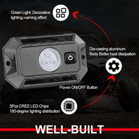 Lumière de lecture de carte intérieure de voiture 12V verte avec interrupteur pour UTV, idéale pour la chasse nocturne, la pêche et le camping