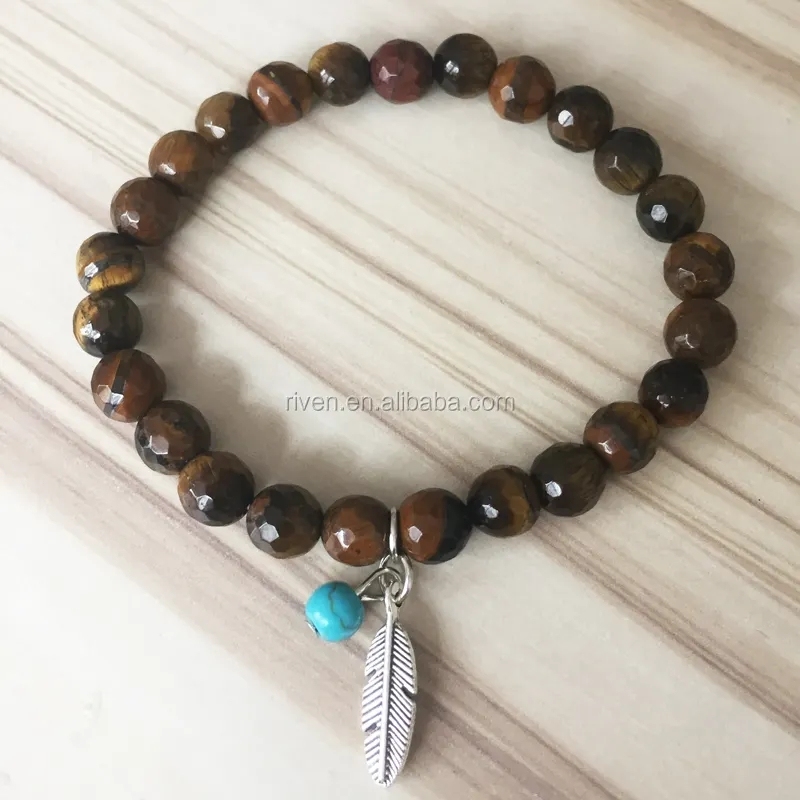 Blaues Tigerauge Perlen – 8mm Runde Natursteine Für DIY-Schmuck (48 Stück)