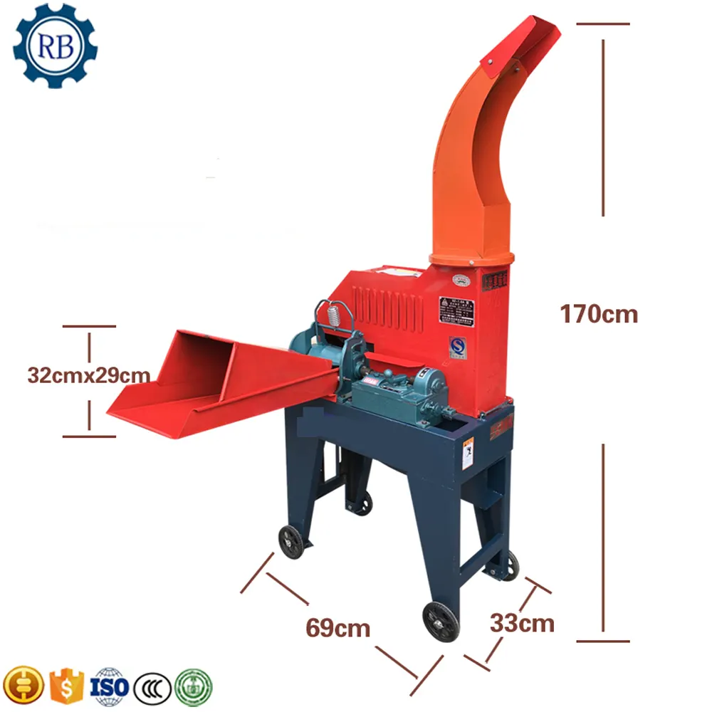 Yüksek kaliteli çim saman kesici makinesi yaygın kullanım buğday kepeği saman saman kırıcı kesme makinesi Motor yeni ürün 2020 90 RB