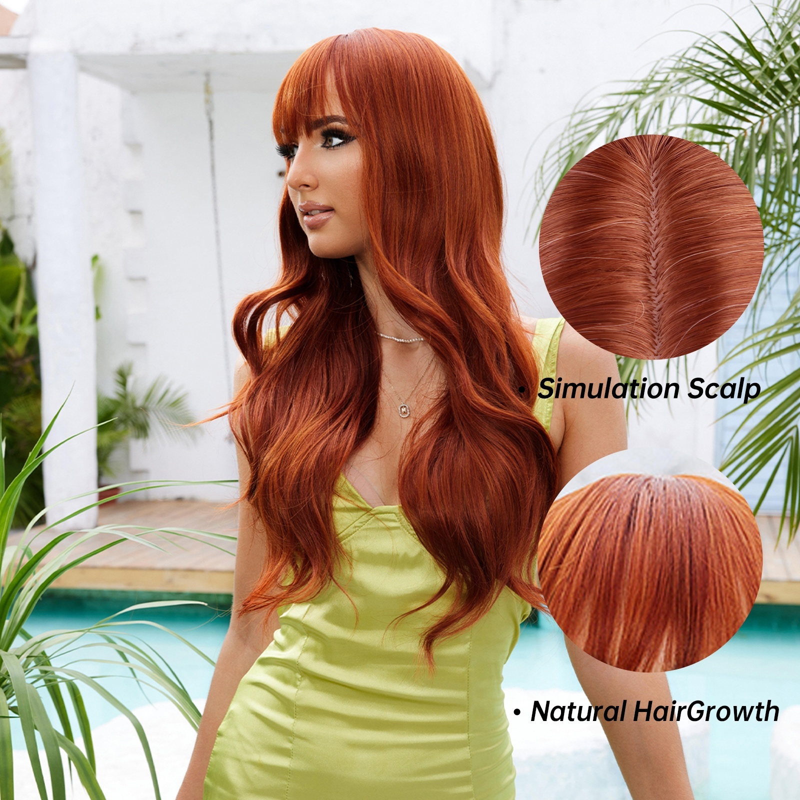 Factory Fast Shipping 28 Inch Curly Hair Big Wave Wig Red 