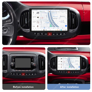 DUDUAUTO Android 13 Autoradio 1DIN pour <span class=keywords><strong>Fiat</strong></span> <span class=keywords><strong>500L</strong></span> 2012-2017 500 2016-2023 Lecteur vidéo multimédia Stéréo Car-play GPS Navigation - Product Image 3