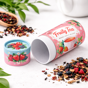 บรรจุภัณฑ์กล่องกระดาษแข็งทรงกระบอกสำหรับชา ชาใบหลวม กล่องของขวัญทรงกระบอกกลม พิมพ์ลายตามสั่ง โรงงาน OEM - Product Image 6