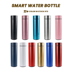 Hot bán 500ml Du lịch giá rẻ đôi Tường Cách Nhiệt thép không gỉ thể thao uống chai Thông Minh Kỹ thuật số Phích chân không Flask - Product Image 3