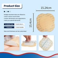 Pansement en mousse de silicone pour sacrum avec bordure adhésive, grand patch en forme de cœur pour la prévention des escarres, fournisseur transfrontalier
