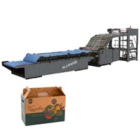 Laminoir à flûtes semi-automatique haute vitesse, machine à laminer électrique pour la fabrication de boîtes en carton ondulé