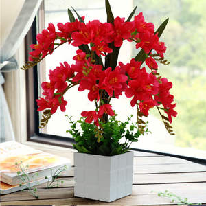 Artificial <b>butterfly</b> Orchid Flower Pot Home Living Room Decorative Flowers Wedding Artificial Flower Centerpiece - Product Image 5