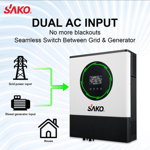 Convertisseur solaire hybride Sunpolo-GN 11Kw à onde sinusoïdale pure avec double sortie AC, double MPPT, pour système solaire hors réseau/sur réseau 48V - Product Image 3