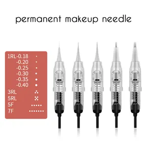 10 Cái Dễ Dàng Bấm Kim Cho Dermografo Hawk Tattoo Machine Phổ Trang Điểm Vĩnh Viễn Lông Mày Lip Line Cartridge Kim Agulha