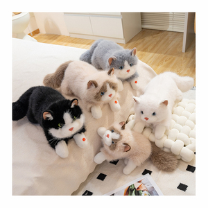 Peluche <span class=keywords><strong>di</strong></span> <span class=keywords><strong>Gatto</strong></span> Simulato con Pelo Lungo e Soffice, con Suono <span class=keywords><strong>di</strong></span> Meaow, Realistico Giocattolo Animale per Regalo - Product Image 1