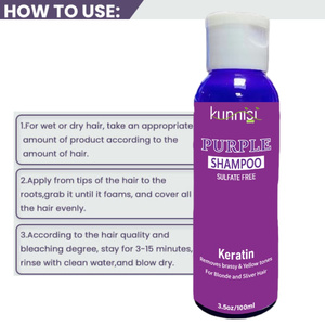 Shampooing tonifiant violet bio aux herbes pour cheveux blonds, rafraîchissant, nourrissant, pour cheveux gris clairs, réparation, hydratation, éclaircissement - Product Image 6